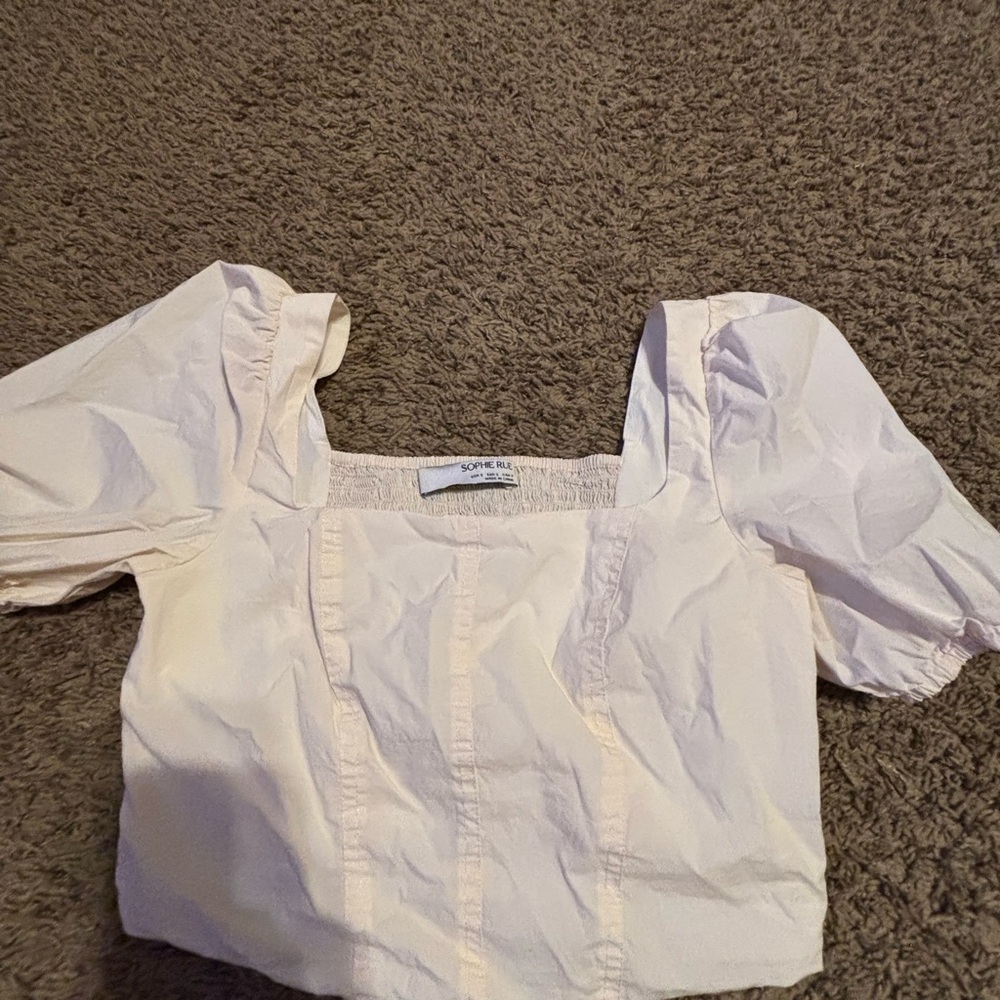 Sophie Rue Cream Crop Top